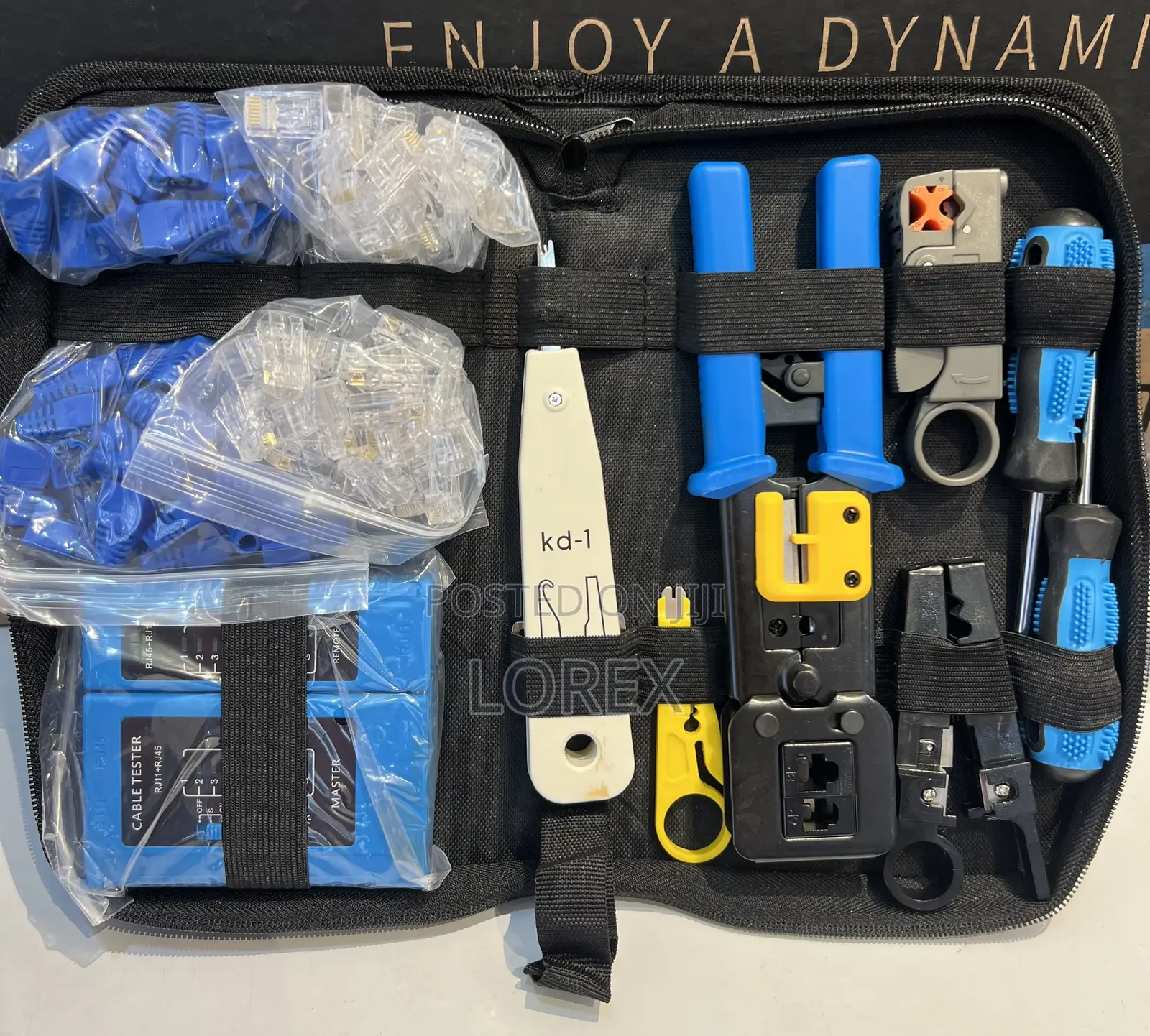 Network Tool Kit With Pass Through Crimping Tool