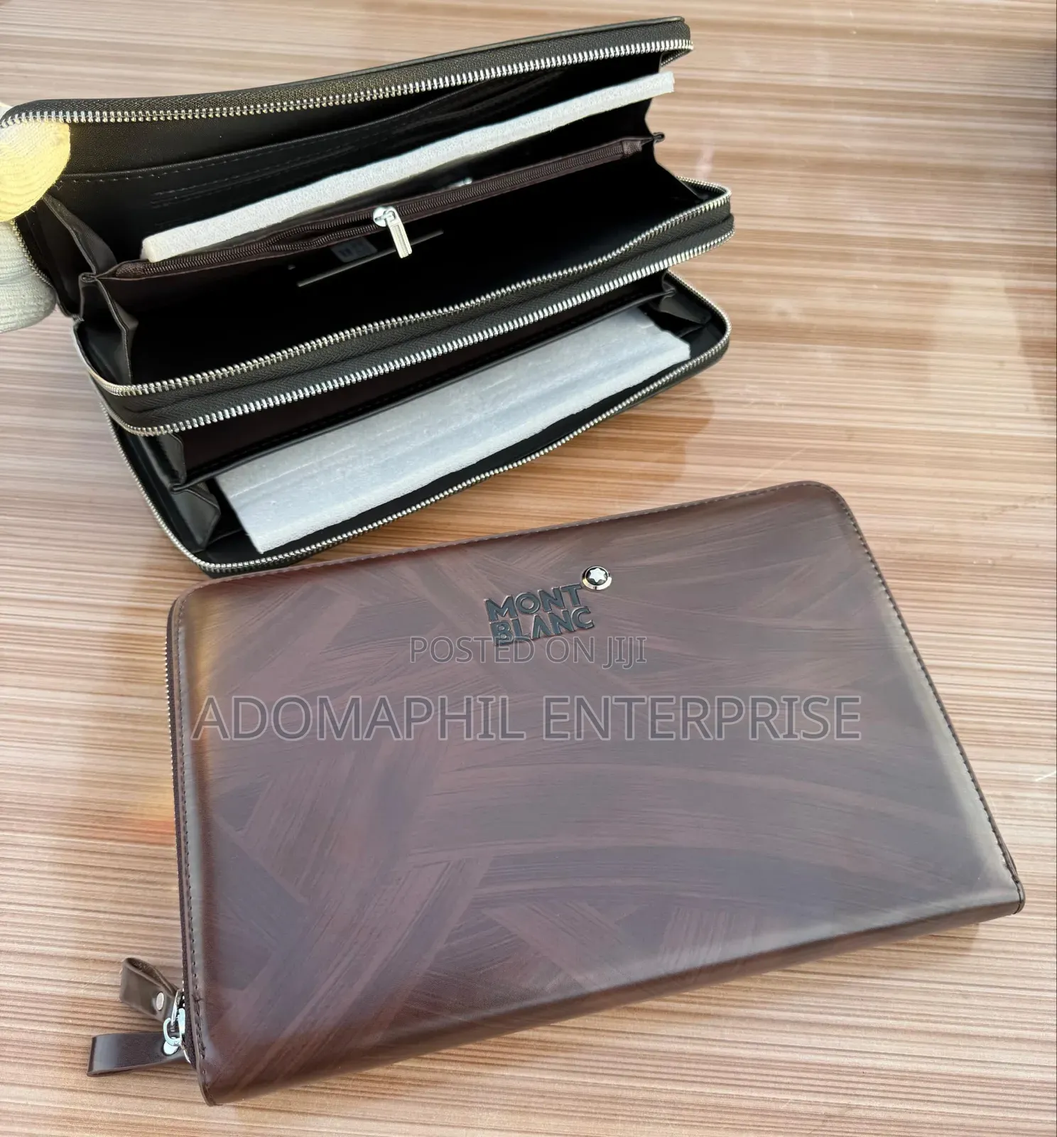 Mont Blanc Hand Cluth 
Double Zip