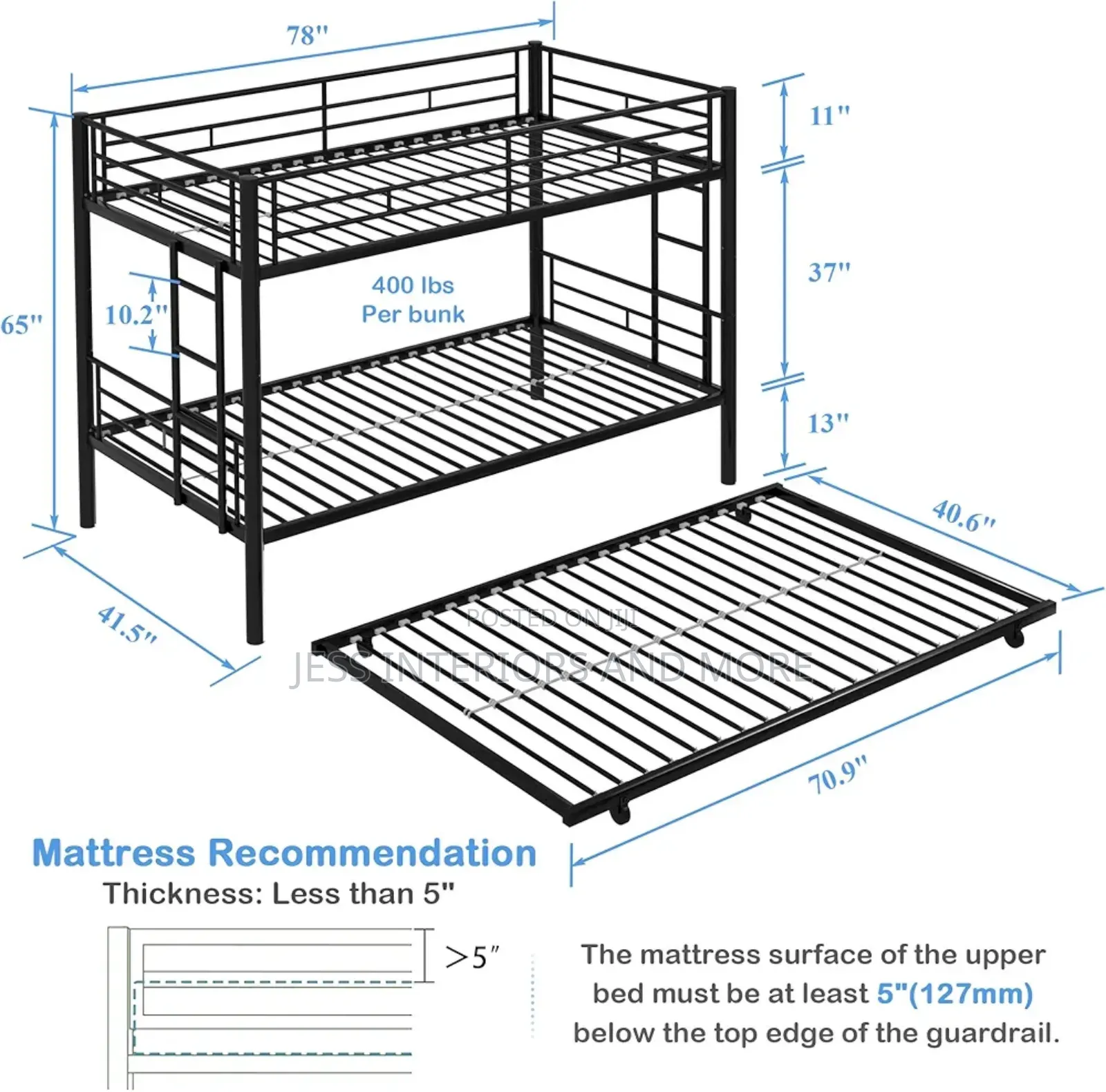 Bunk Bed Twin Over Twin (Vecelo)