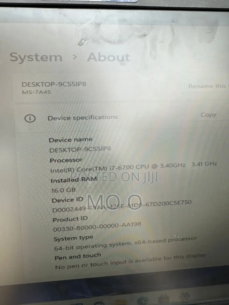 Desktop Computer Gigabyte GB-BNi7G4-1050Ti 16GB Intel Core I7 SSD 512GB