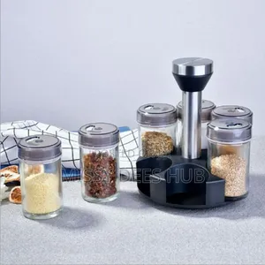 6 Jars Rotating Spice Rack