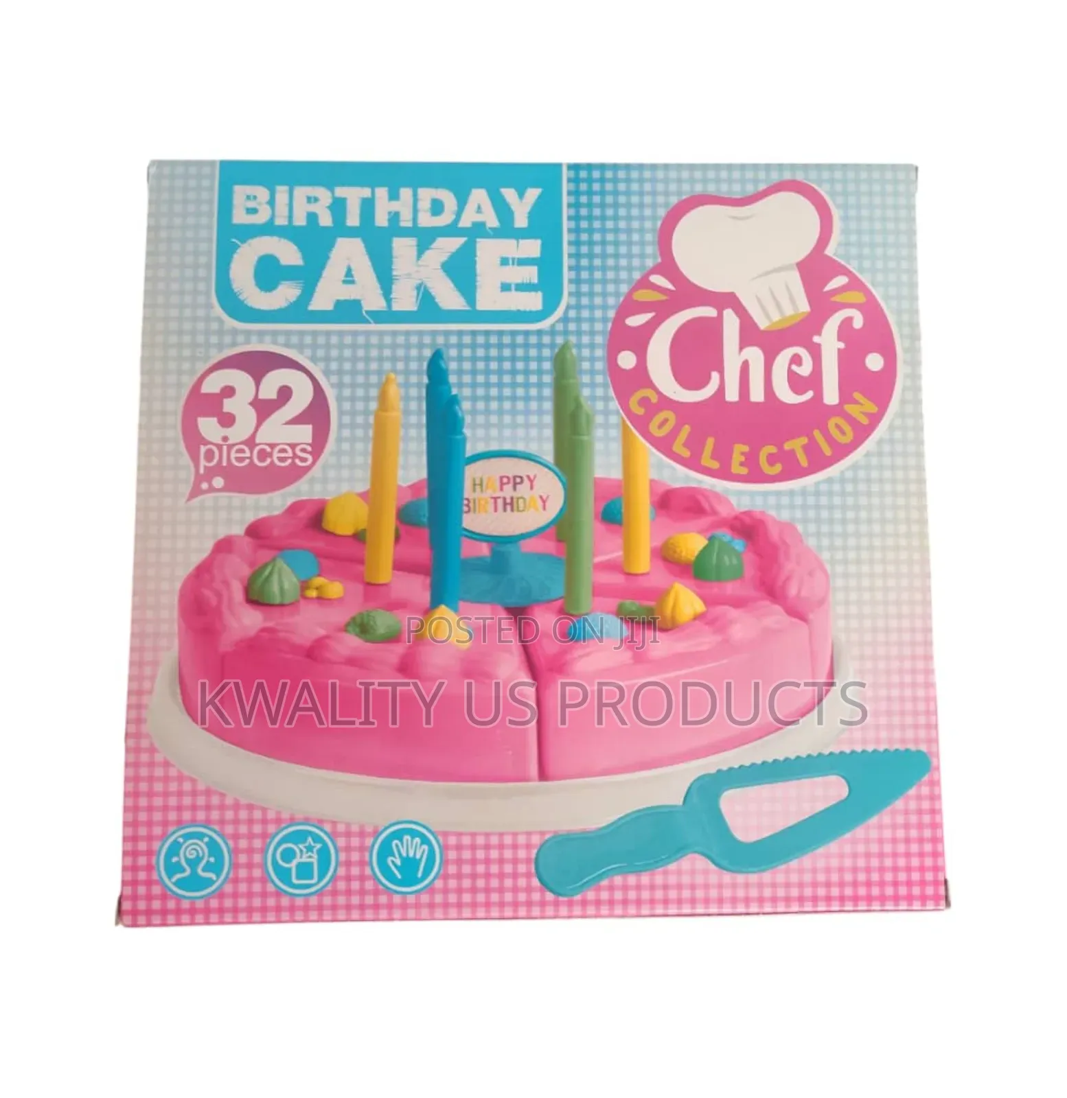 Toy Chef Kids Birthday Cake Play Set