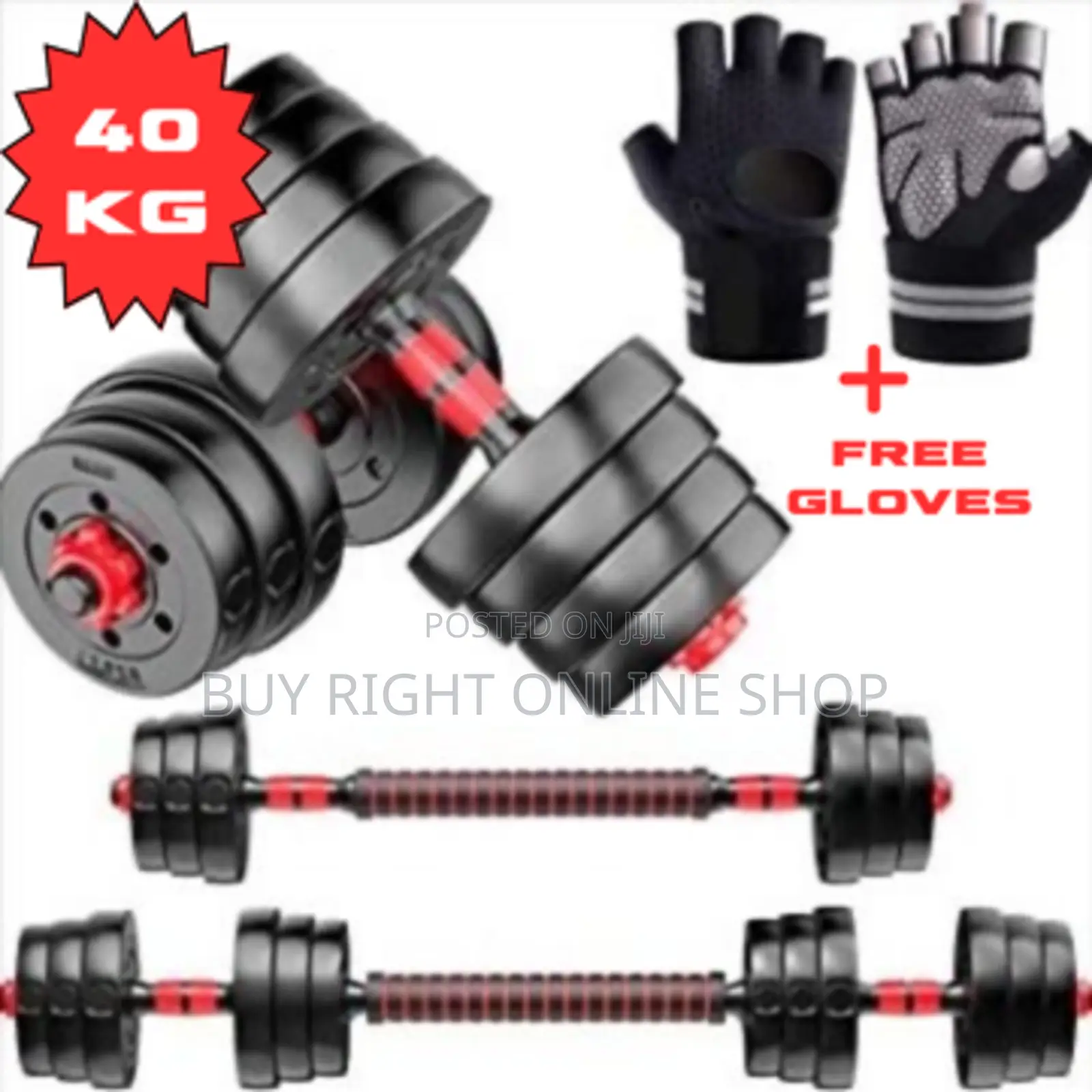 Adjustable 40kg Dumbbells Suitable for Home Workout