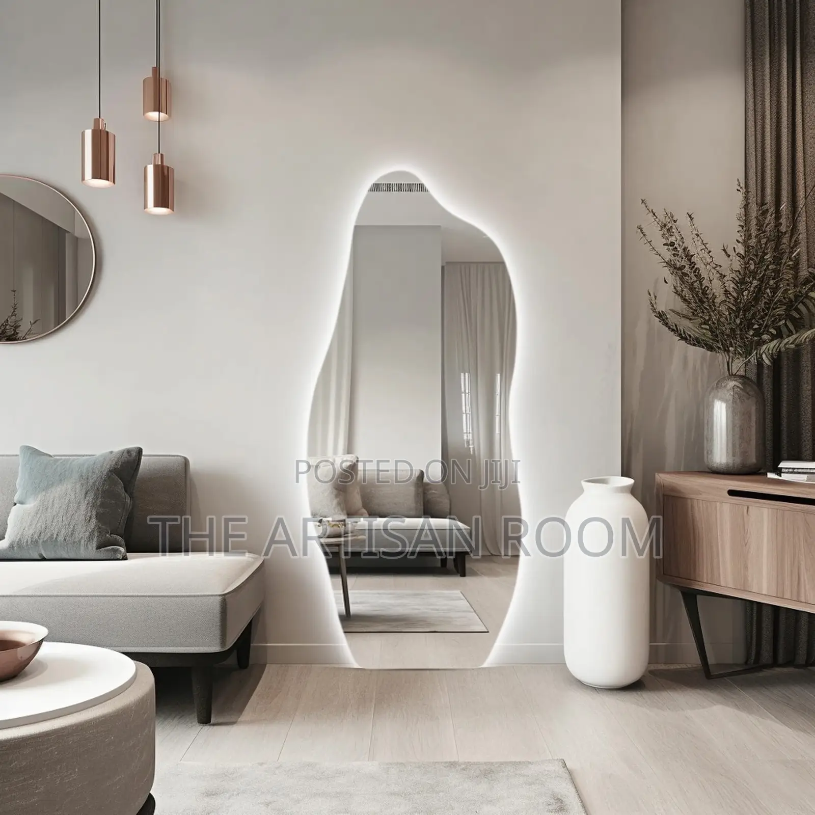 60*120cm Crucked Edges Mirror(Lights)