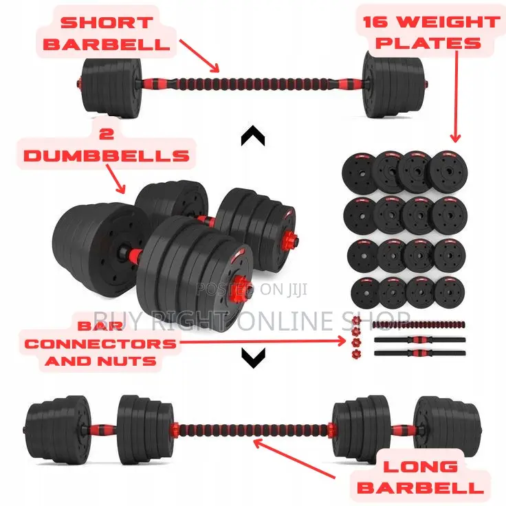 Adjustable 40kg Dumbbells Suitable for Home Workout