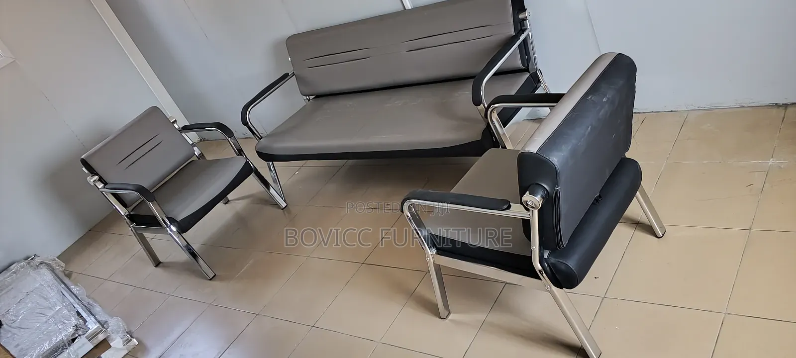 Leather Office Sofa Set