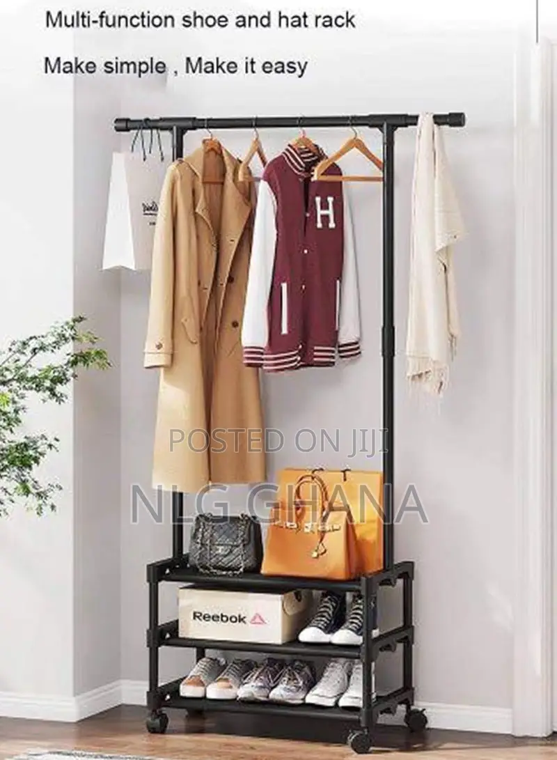 Clothes Storage Rack With 3 Layer Shoes Rack. Ghx4848