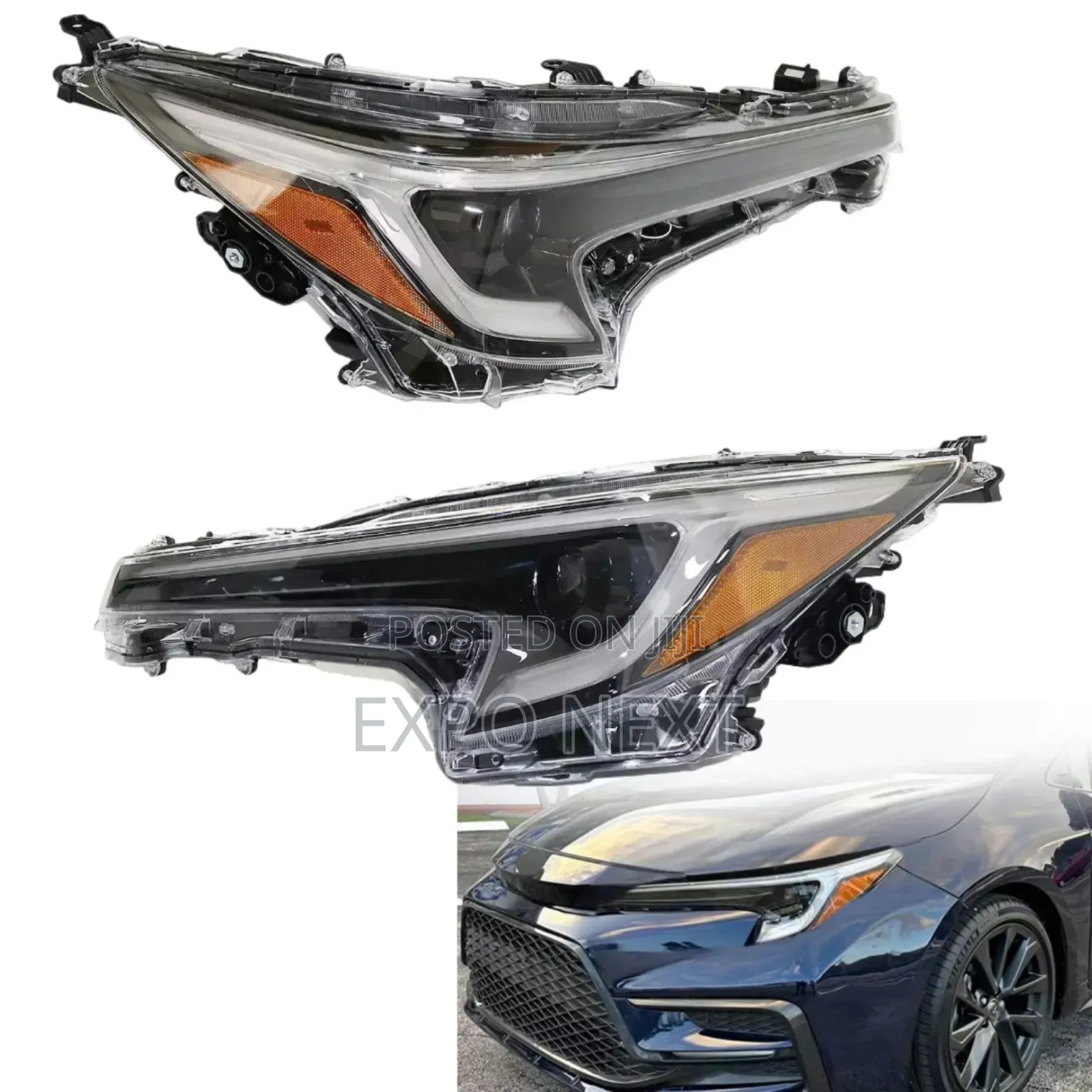Pair 2023-2024 Toyota Corolla Lle Base Led Headlight