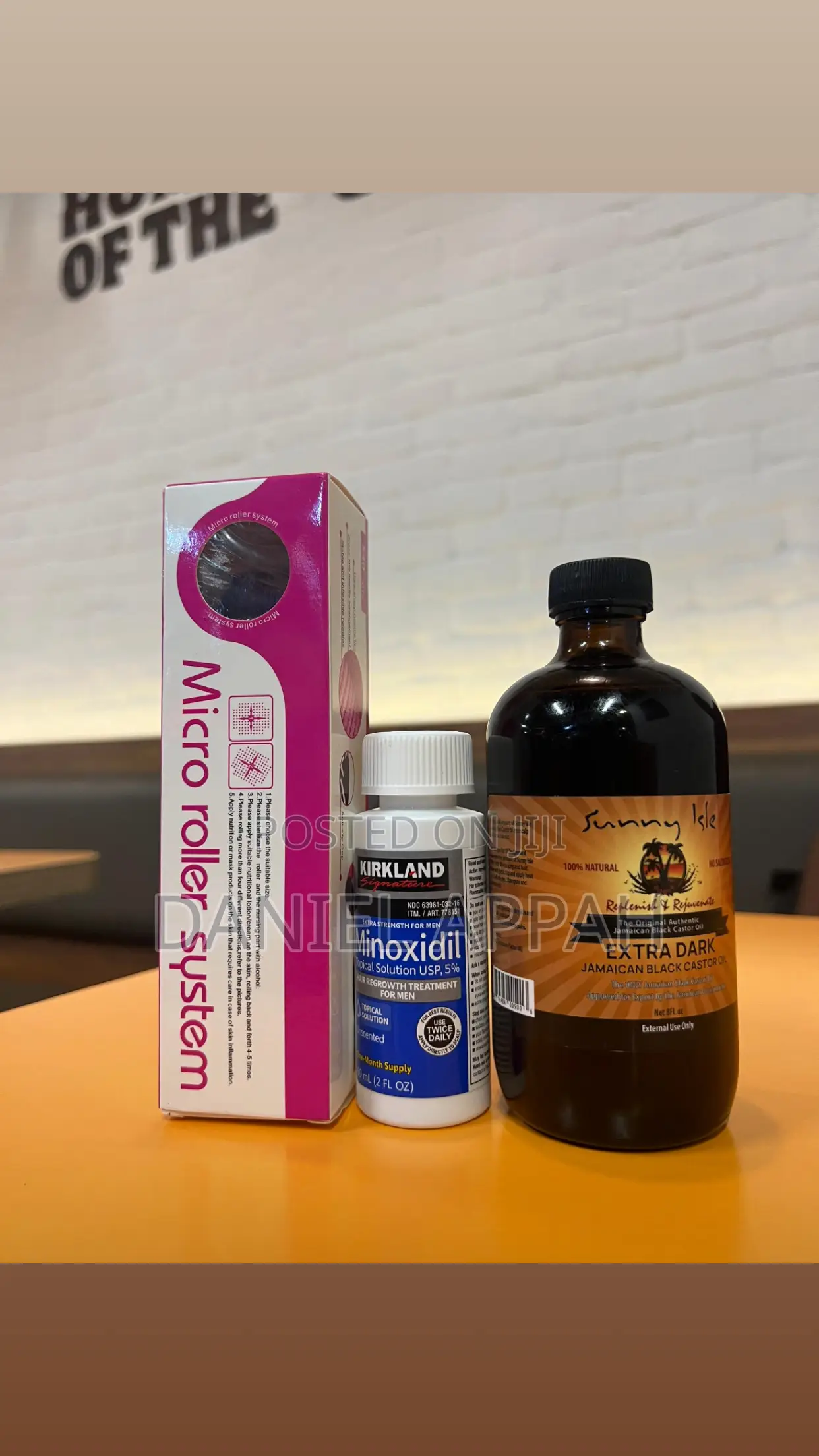 Castor Oil With Kirkland Minoxidil and Derma Roller