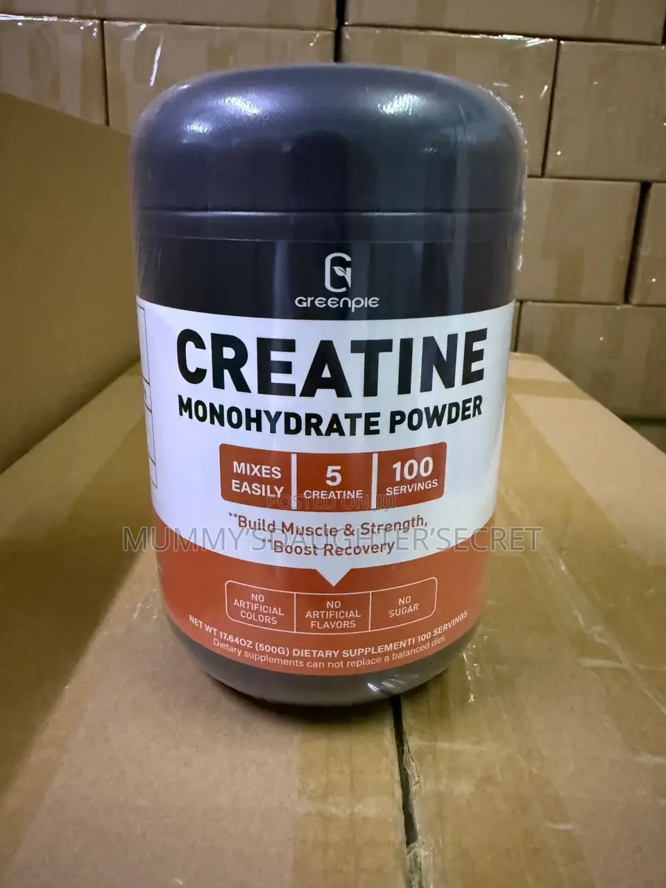 A Greenpie Creatine Monohydrate Powder 500g(100 Per Serving )