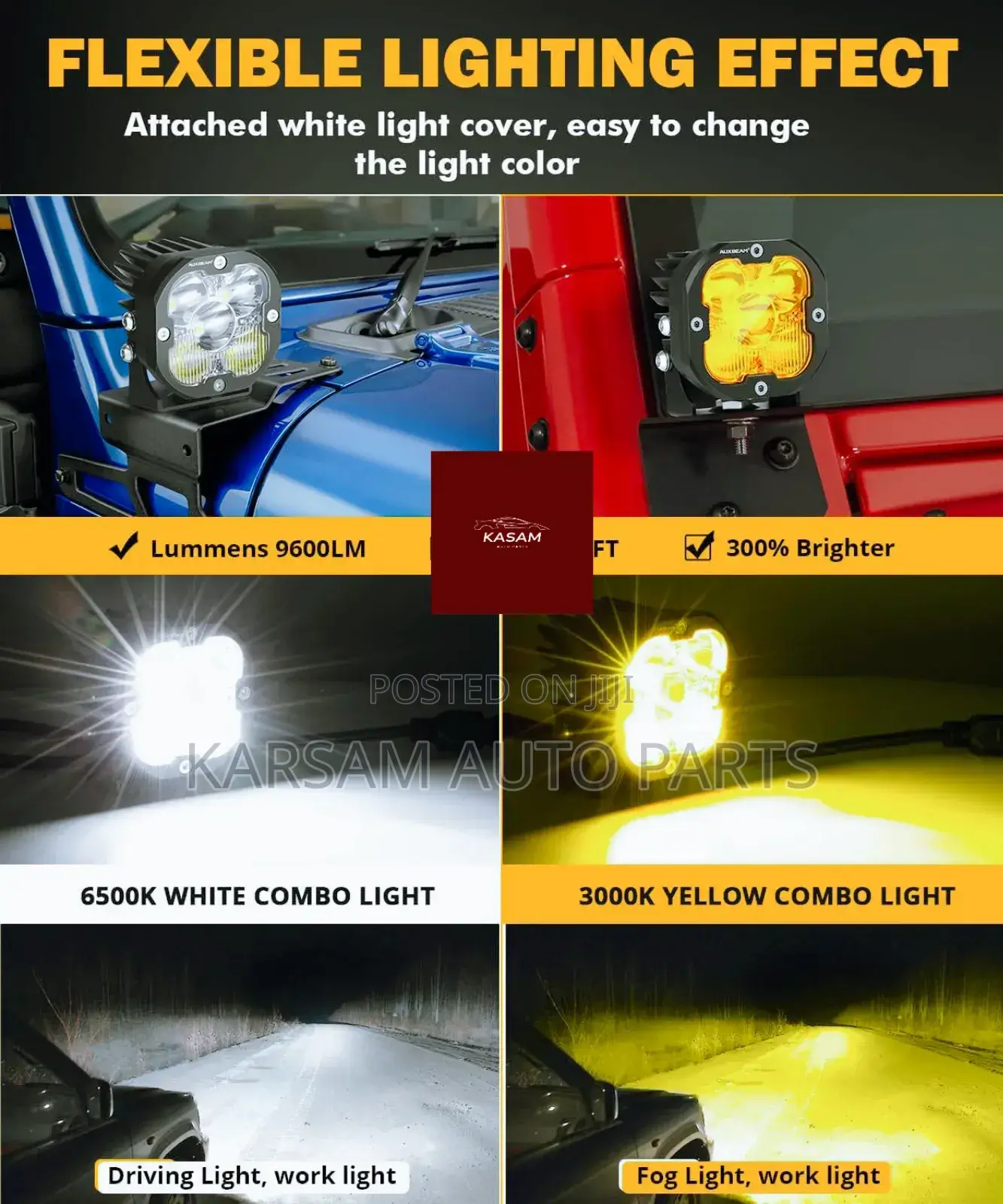 Led Foglight Cree Led Bar Light (Yellow Colour Only)