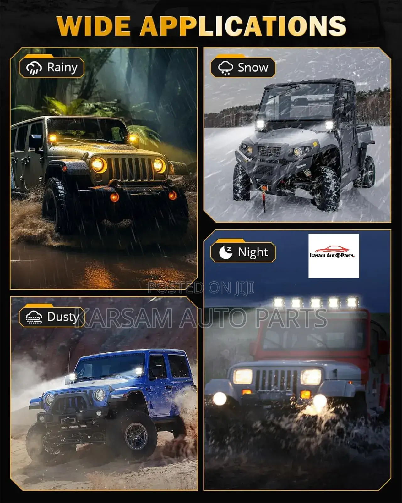 Led Foglight Cree Led Bar Light (Yellow Colour Only)