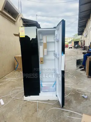 Brand New Black Fridge Pearl Side by Side Glass Pf-640sbsbg-1a (436l