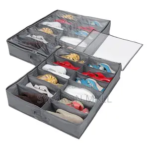 Extra Large Underbed Shoe Organizer (24 Compartments)