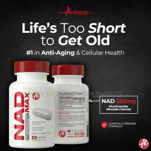 Nad Max 350mg Anti-Aging, Dna Repair, Energy, Cognitive Boost, 30 Caps