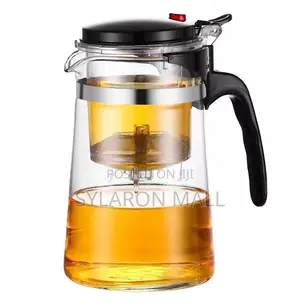 Glass Tea Pot With Infuser – One-Button Filter Design