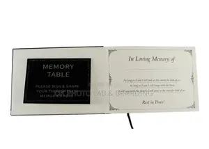 Book of Condolence in Box With Executive Pen and Info Card.