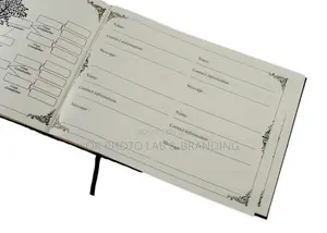 Book of Condolence in Box With Executive Pen and Info Card.