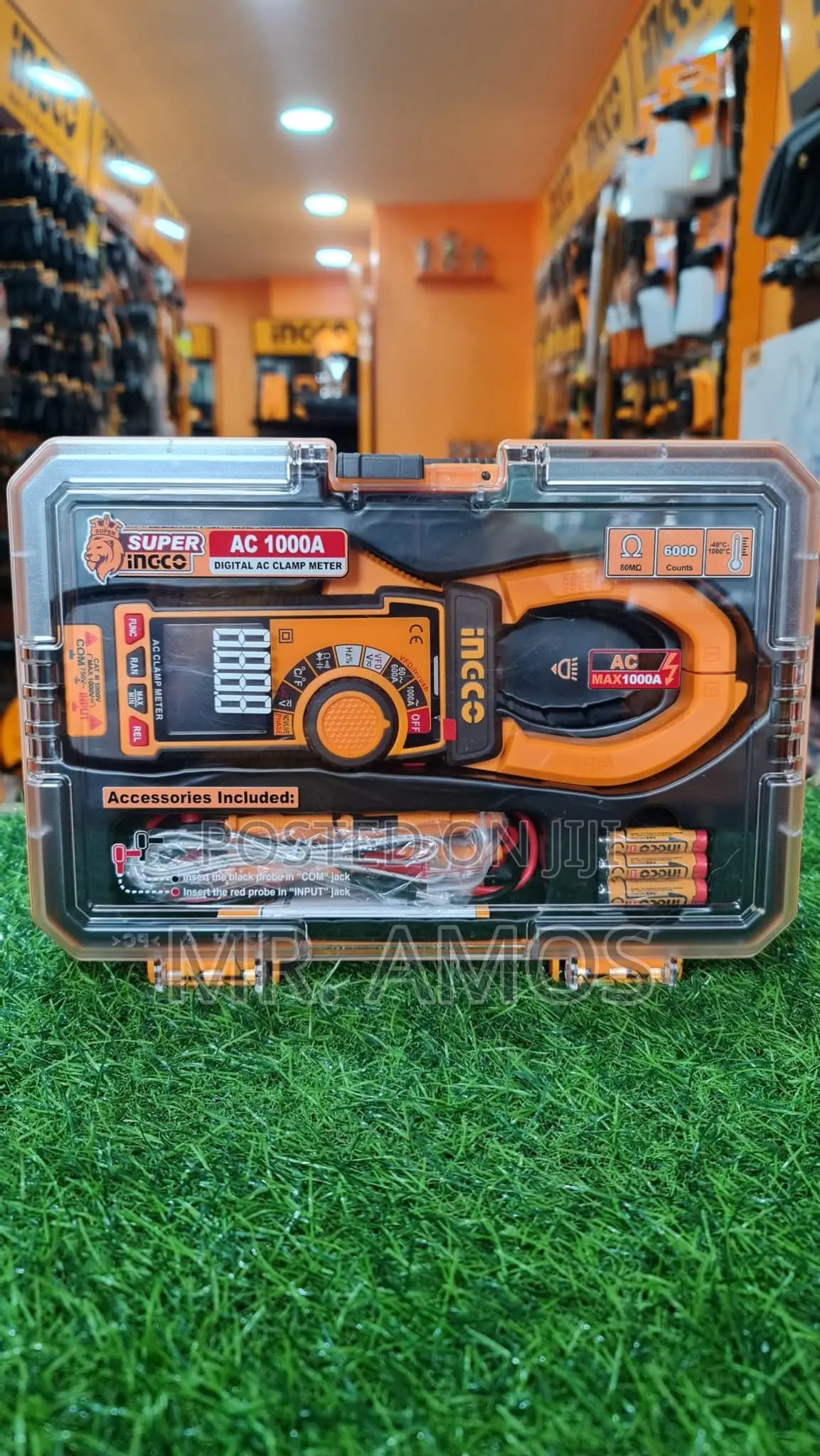 1000a Digital Ac Clamp Meter With 6000 Counts - Dcm610001