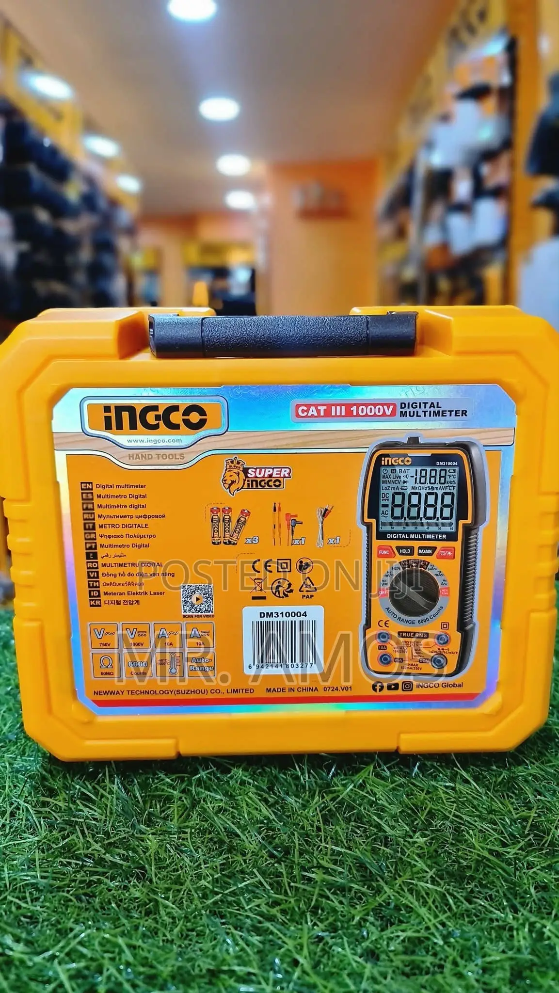 1000a Digital Ac Clamp Meter With 6000 Counts - Dcm610001
