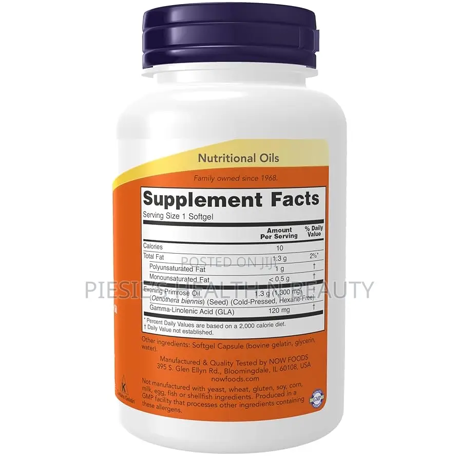 Now Super 1300mg Evening Primrose Oil Softgel for Women's Health, 60s