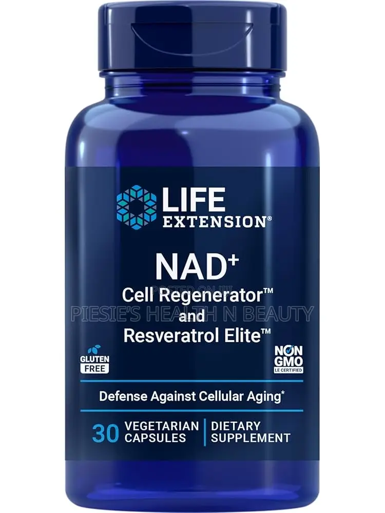 Life Extension Nad+ Cell Regenerator and Resveratrol Elite 30 Capsules