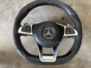 Mercedes-benz Black Amg Steering Wheel Leather Black For C300 2017 Oem