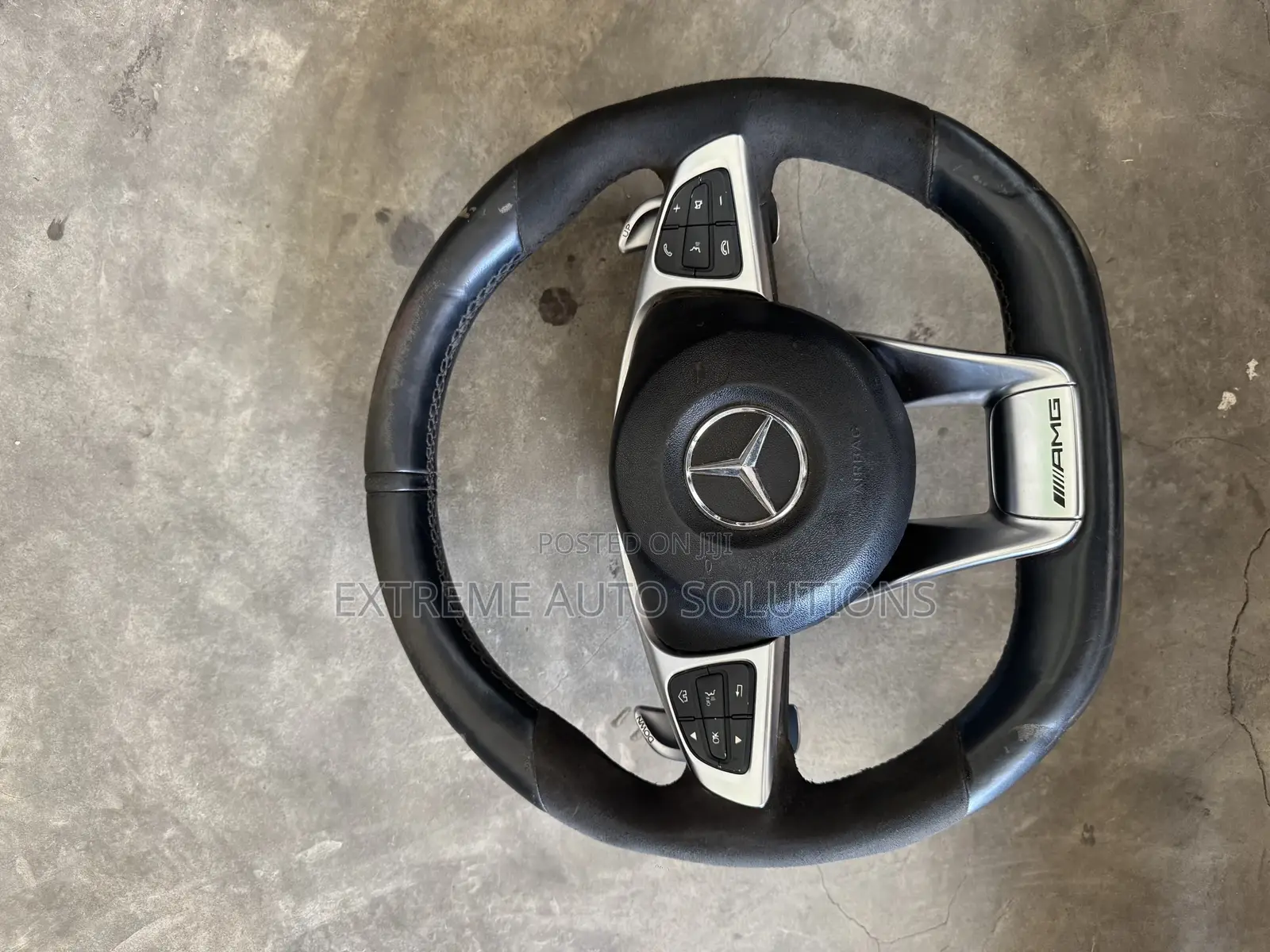 Full Leather Steering Wheel For Mercedes-benz Amg W205 C300