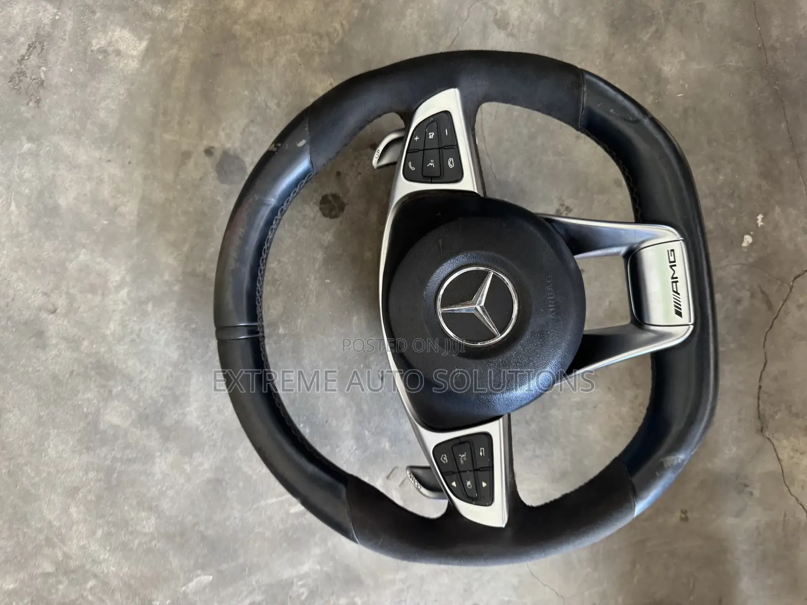 Full Leather Steering Wheel For Mercedes-benz Amg W205 C300