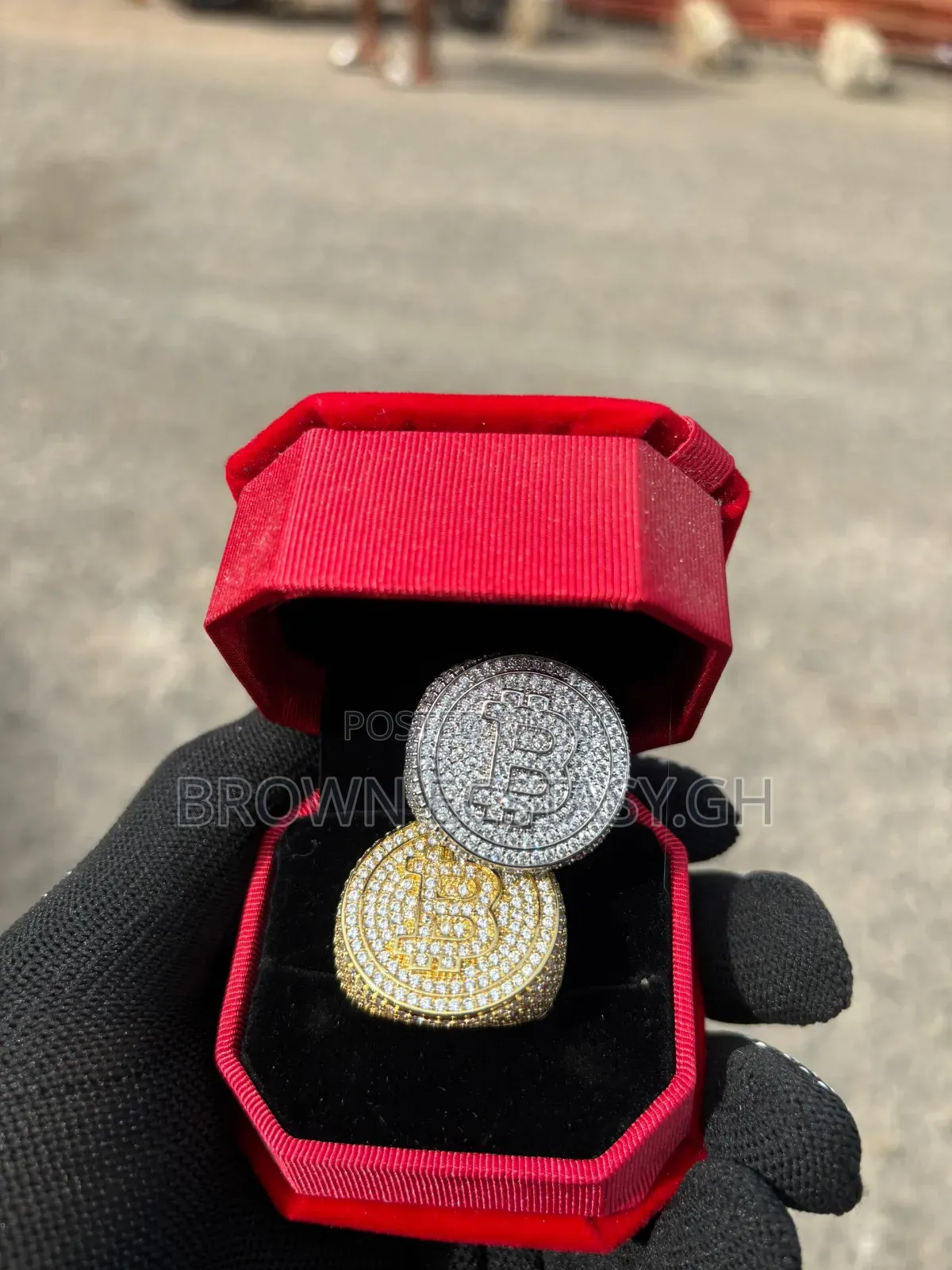 Bitcoin Iced Cuban Rings