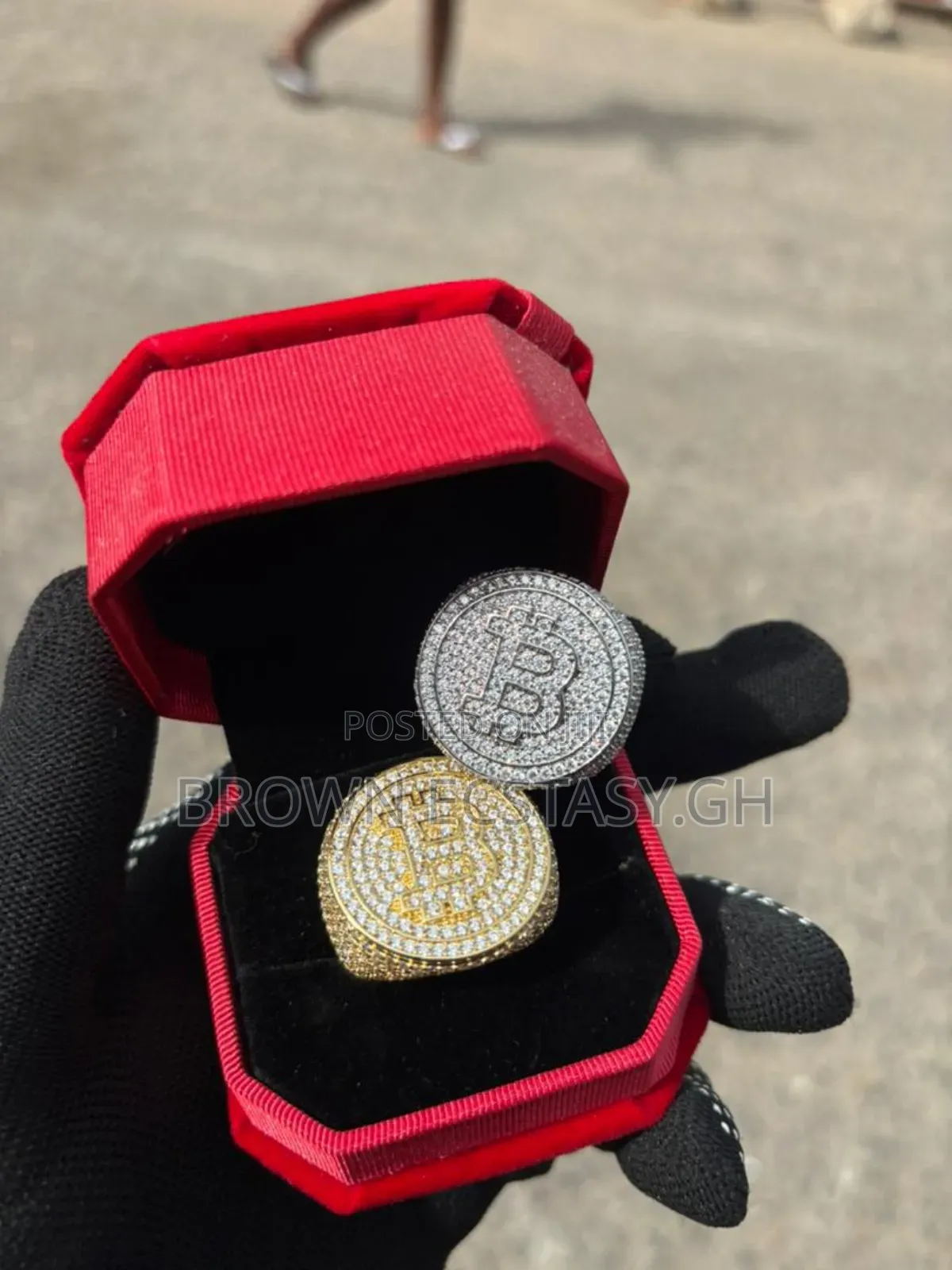 Bitcoin Iced Cuban Rings