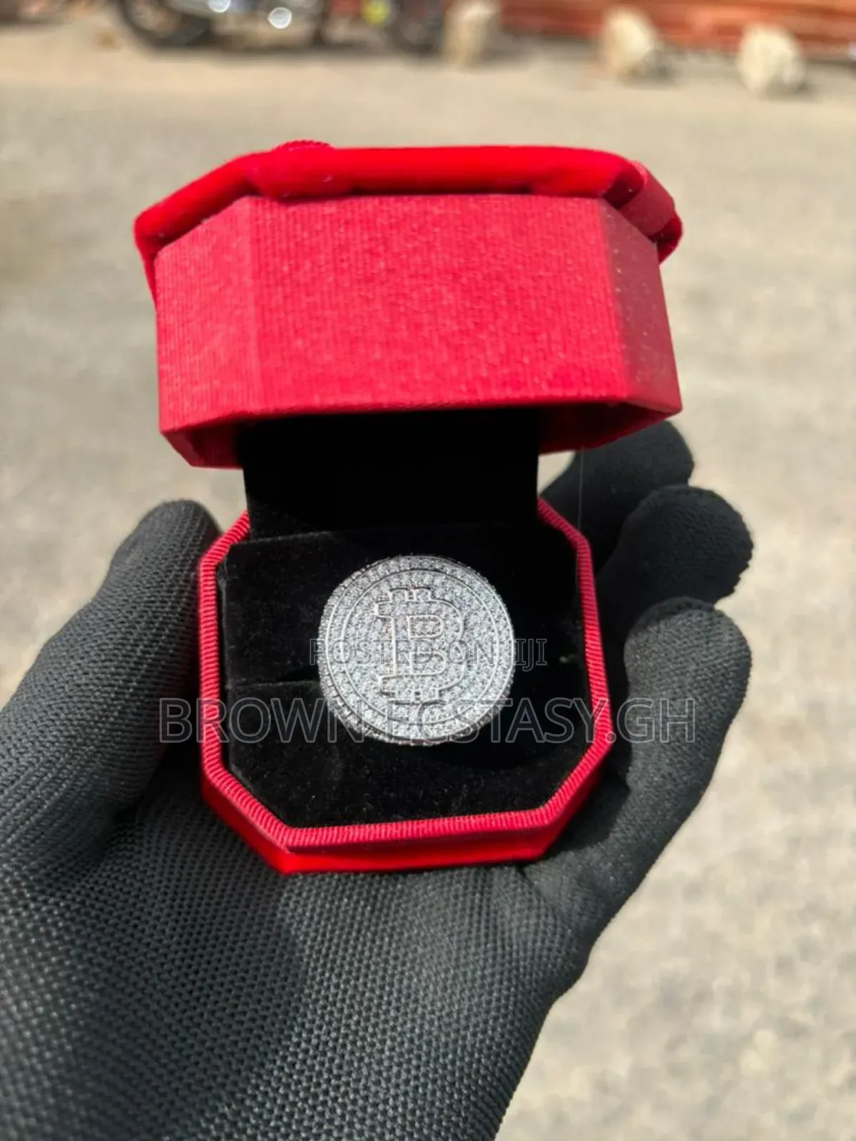 Bitcoin Iced Cuban Rings