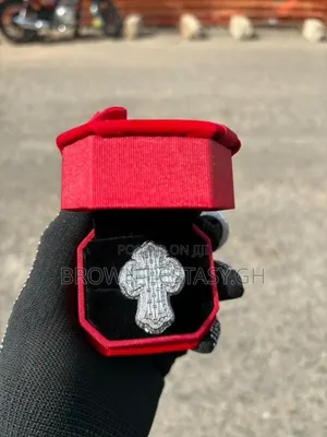 Iced Out Cross Ring (Pure Steel)