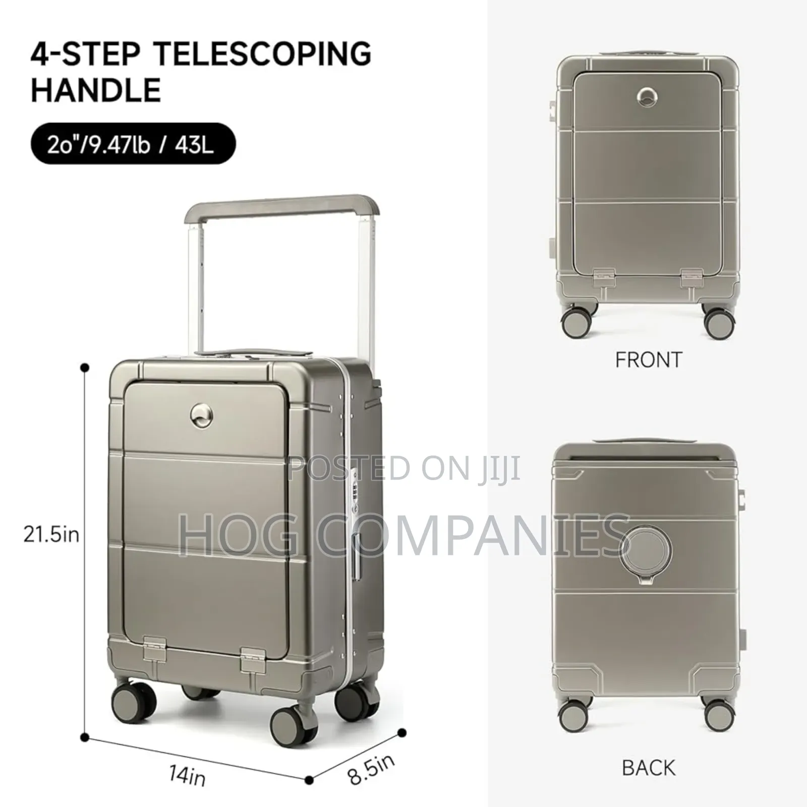 Anti-Theft Airline Approved Carry on Luggage Travel Usb Suitcase
