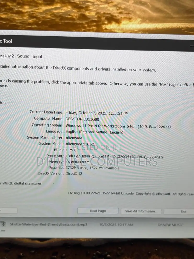 Laptop Dell Alienware X16 R1 16GB Intel Core I7 SSD 1T