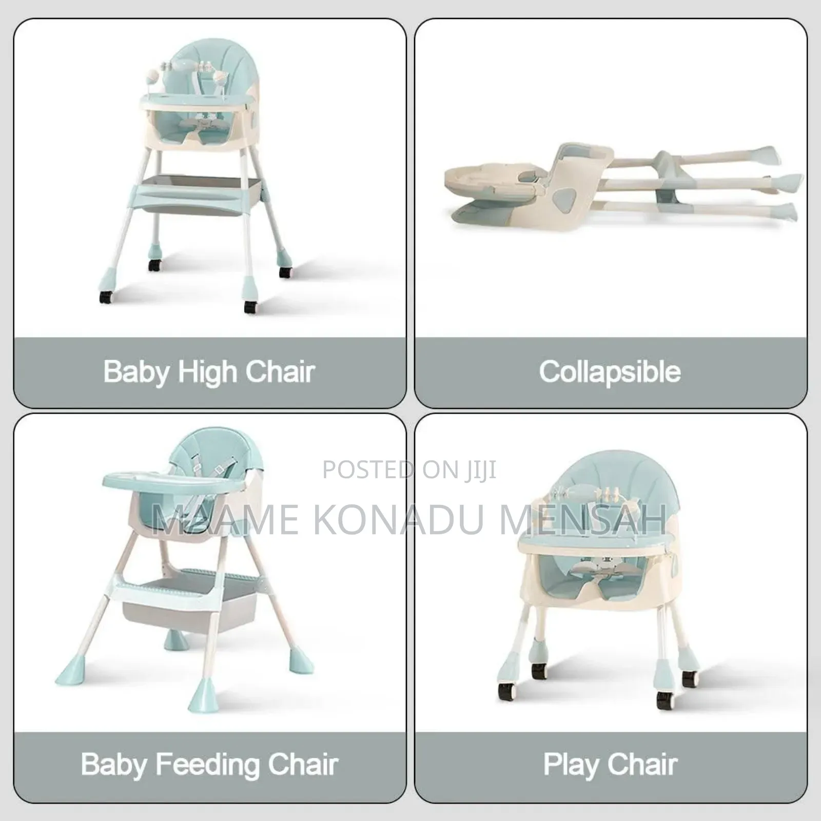 4-in-1 Convertable High Chair.