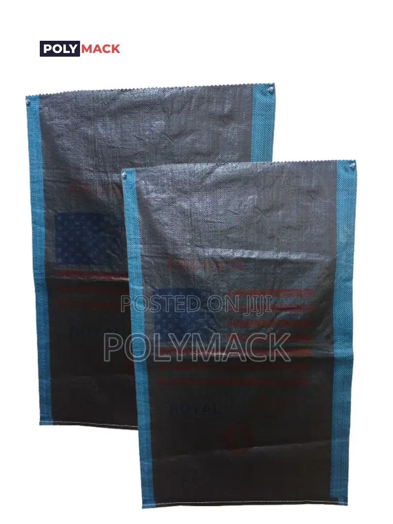 No4 Black Pp Woven Sack for Charcoal Packaging and Grains