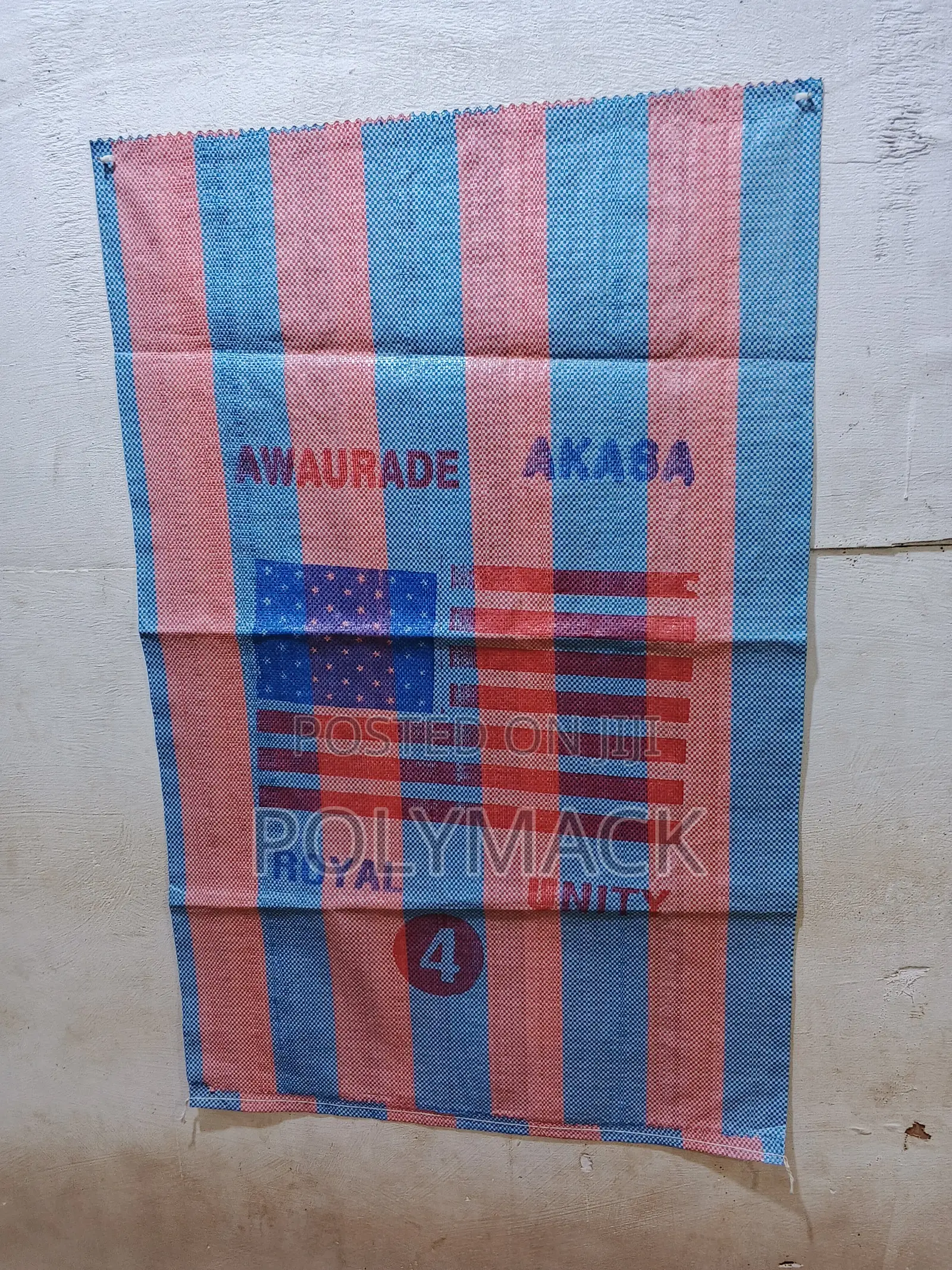 No4 Blue Pp Woven Sack for Rice, Beans Grain