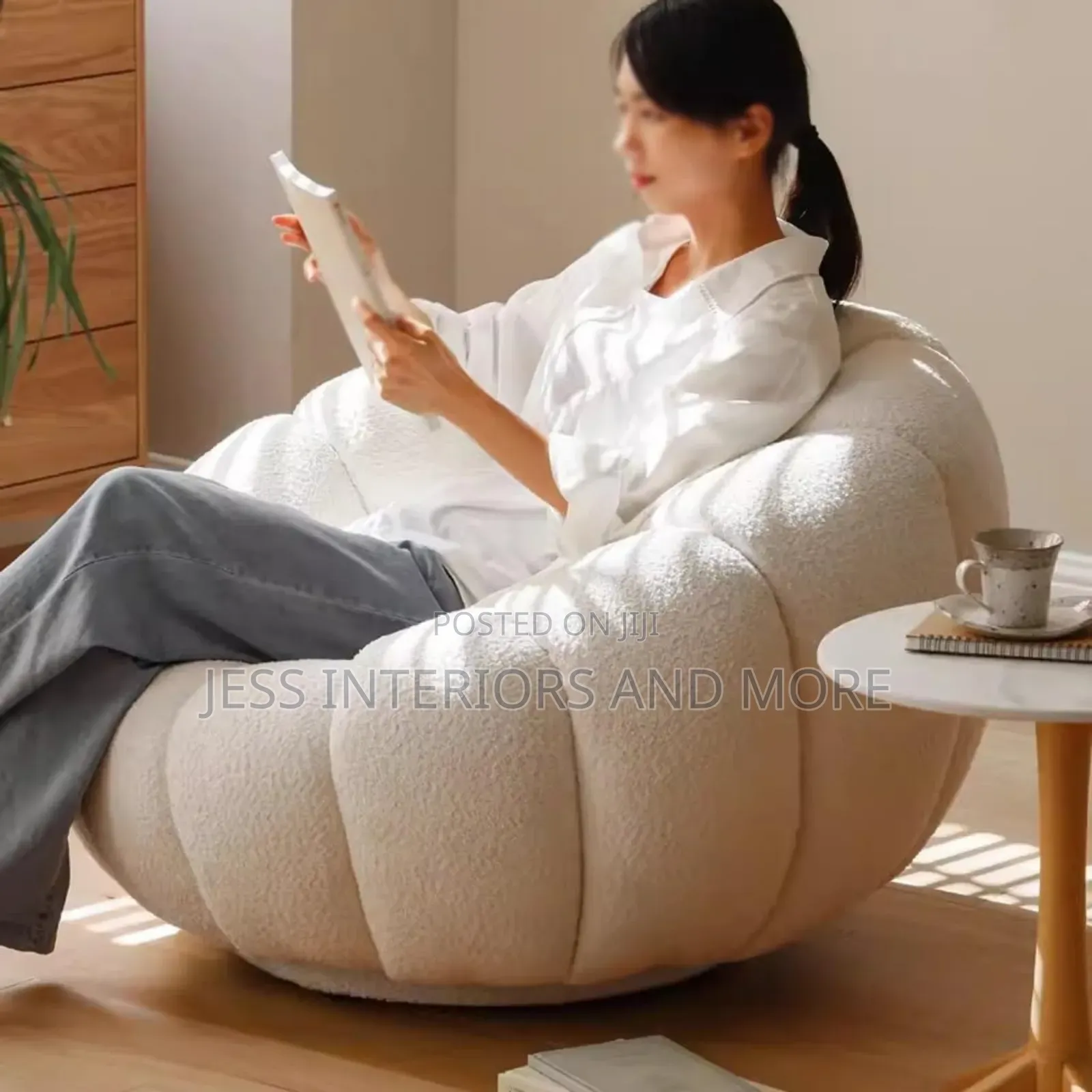 Accent Chair (Swivel Pumpkin Sofa) for Bedroom, Balcony , Living Room