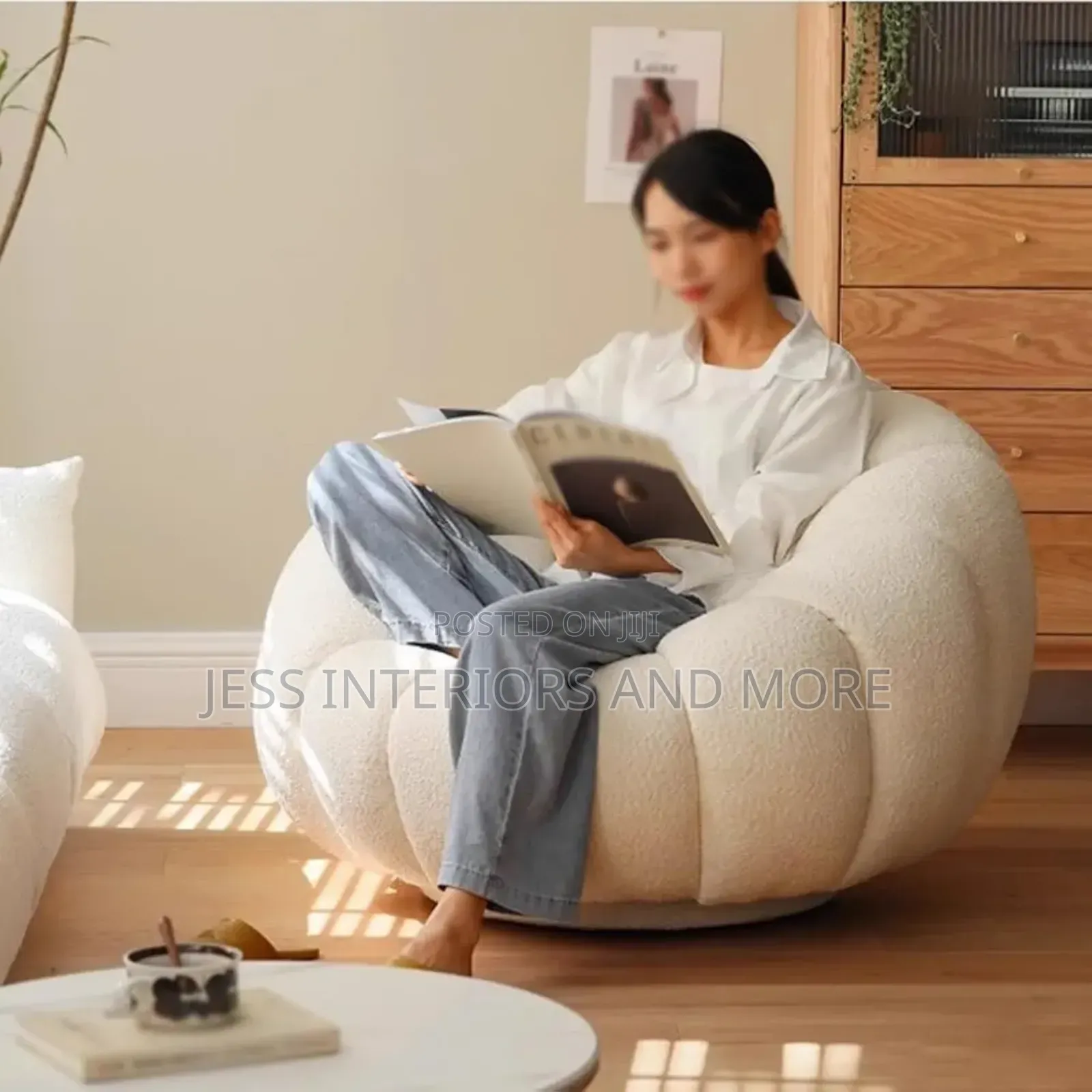 Accent Chair (Swivel Pumpkin Sofa) for Bedroom, Balcony , Living Room