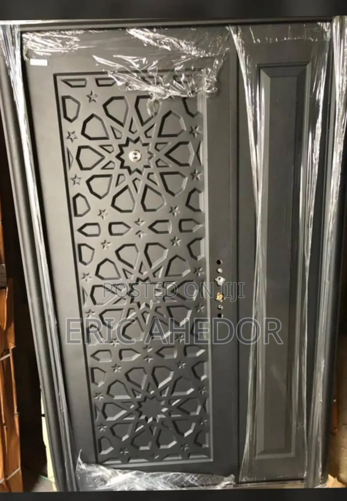 All Metal Rough Security Door and Handles