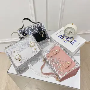 Holographic Transparent Satchel With Buckle Straps