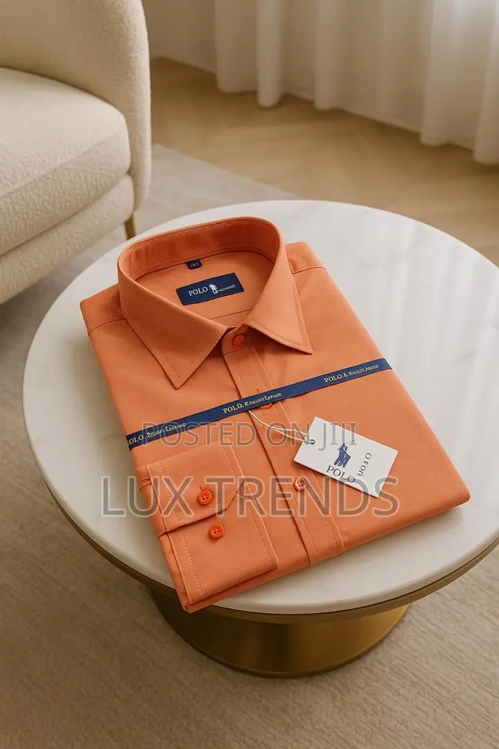 Heavy Plain Polo Long Sleeves Shirt Available