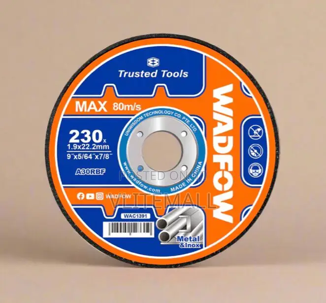 Wadfow 230x1.9mm Abrasive Metal Cutting Disc - Wac1391