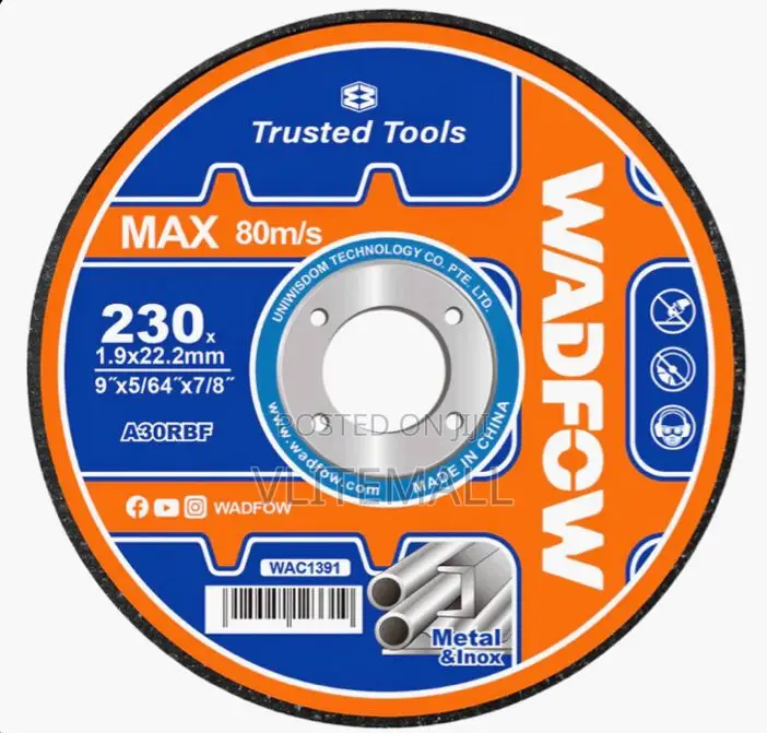 Wadfow 230x1.9mm Abrasive Metal Cutting Disc - Wac1391