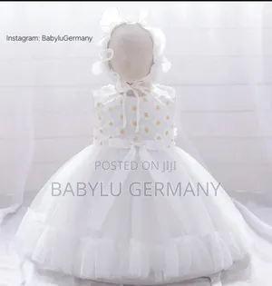 White Dress With Cap 6 Months to 4 Years Old Available