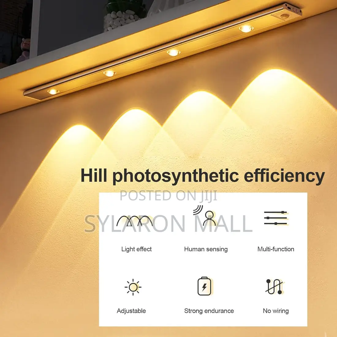 Motion Sensor Led Strip Light – Modern Wave Pattern Wall Lamp