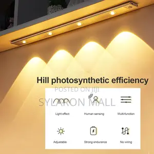 Motion Sensor Led Strip Light – Modern Wave Pattern Wall Lamp