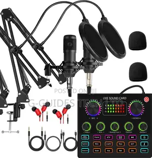 Bm-800 Condenser Microphones Dual Podcasting Equipment Bundle