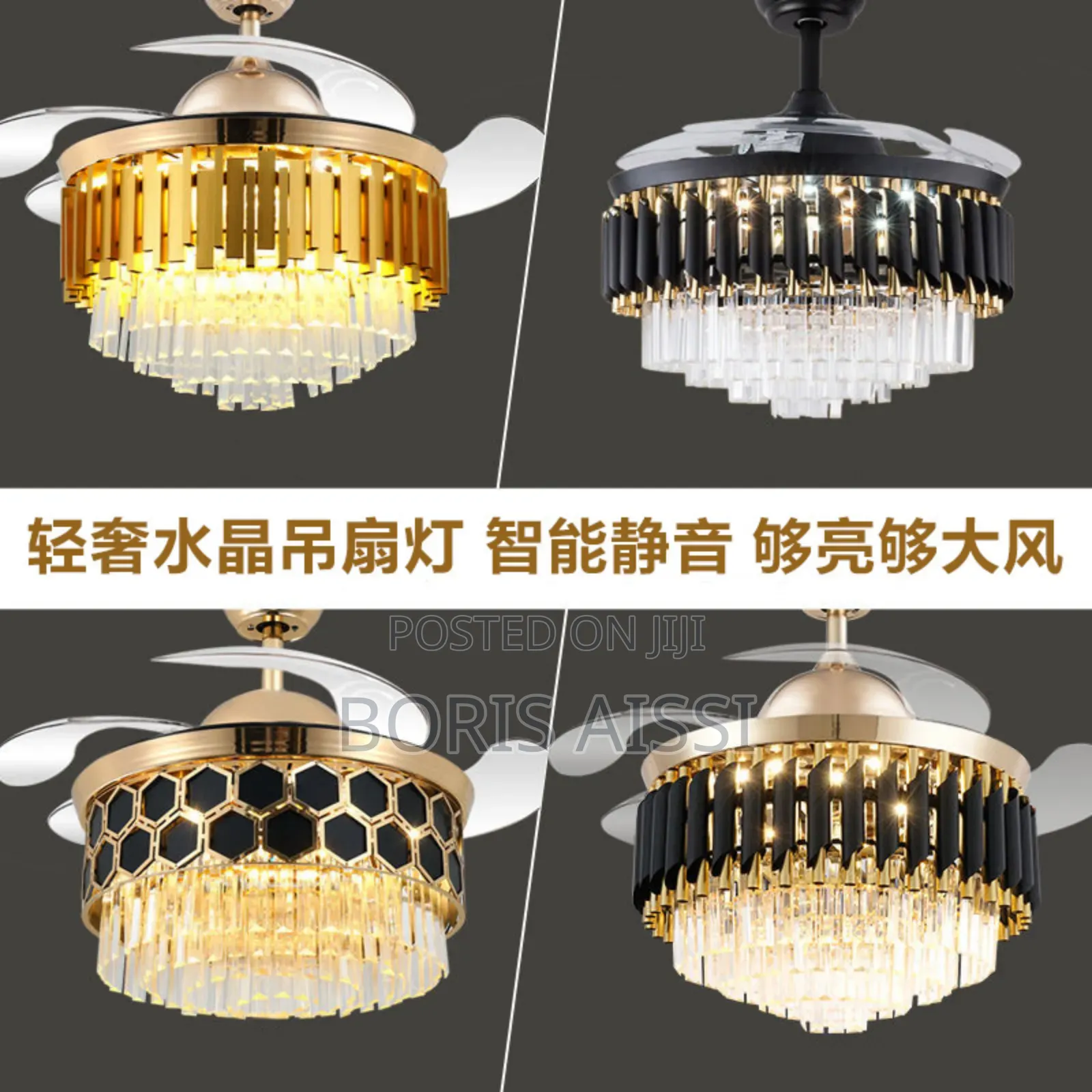 Chandelier Fan Light With Bluetooth Sound